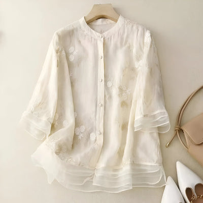 Embroidered Cotton Top