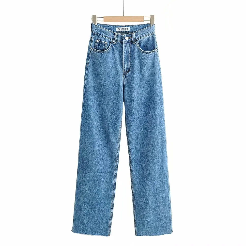 High Raise Wide Jeans