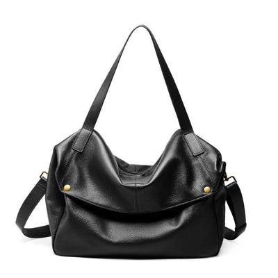 Retro Genuine Leather Soft Minimalist Tote Bag