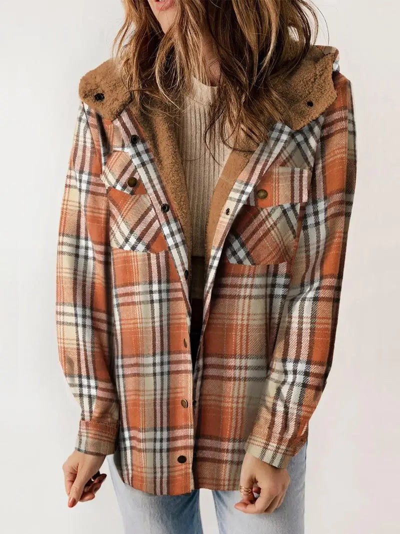 Esther | Cozy Plaid Fleece-Lined Jacket