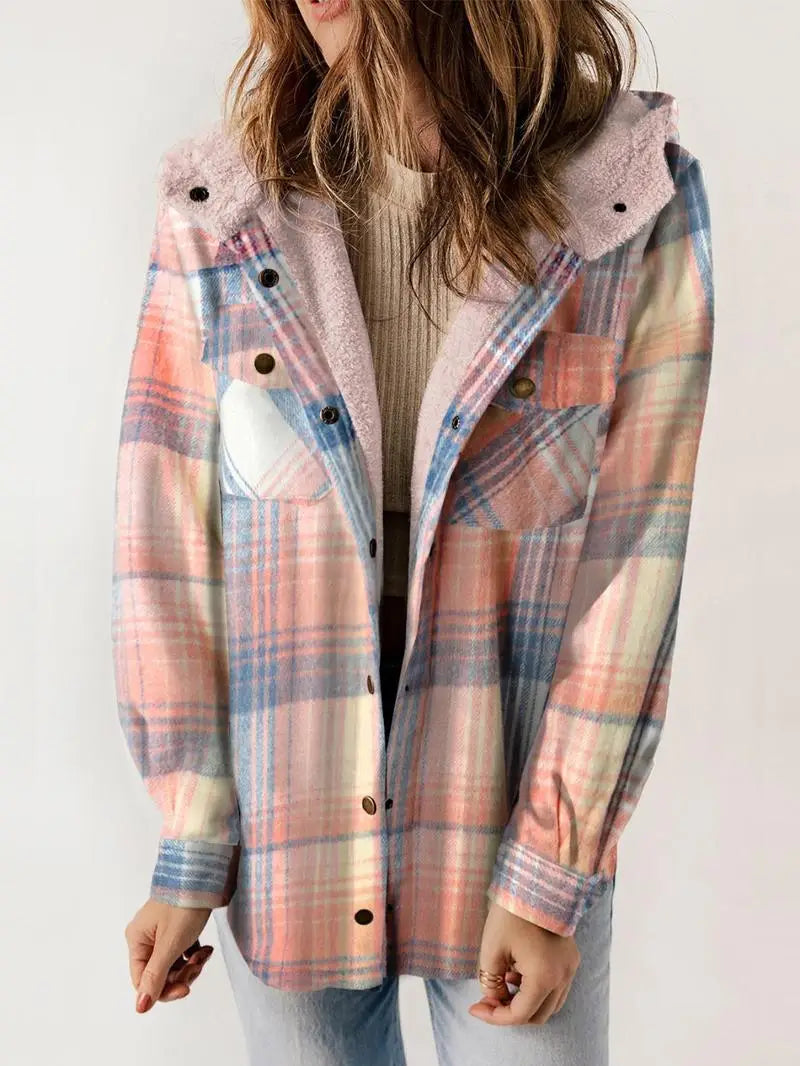 Esther | Cozy Plaid Fleece-Lined Jacket